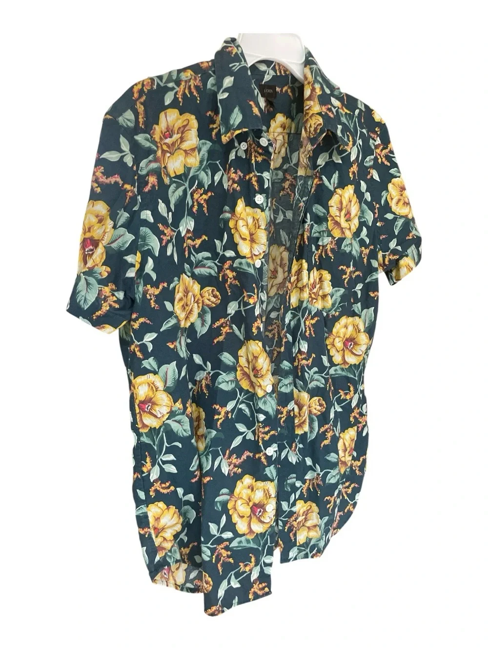 Sold:J. Crew Floral Hawaiian Button Down Shirt Mens Size Large Tropical Cotton